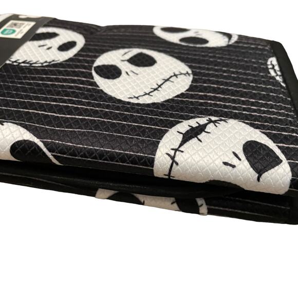 Disney NIGHTMARE BEFORE CHRISTMAS Dish Drying Mats Set of 2 Black & White New - Picture 16 of 16